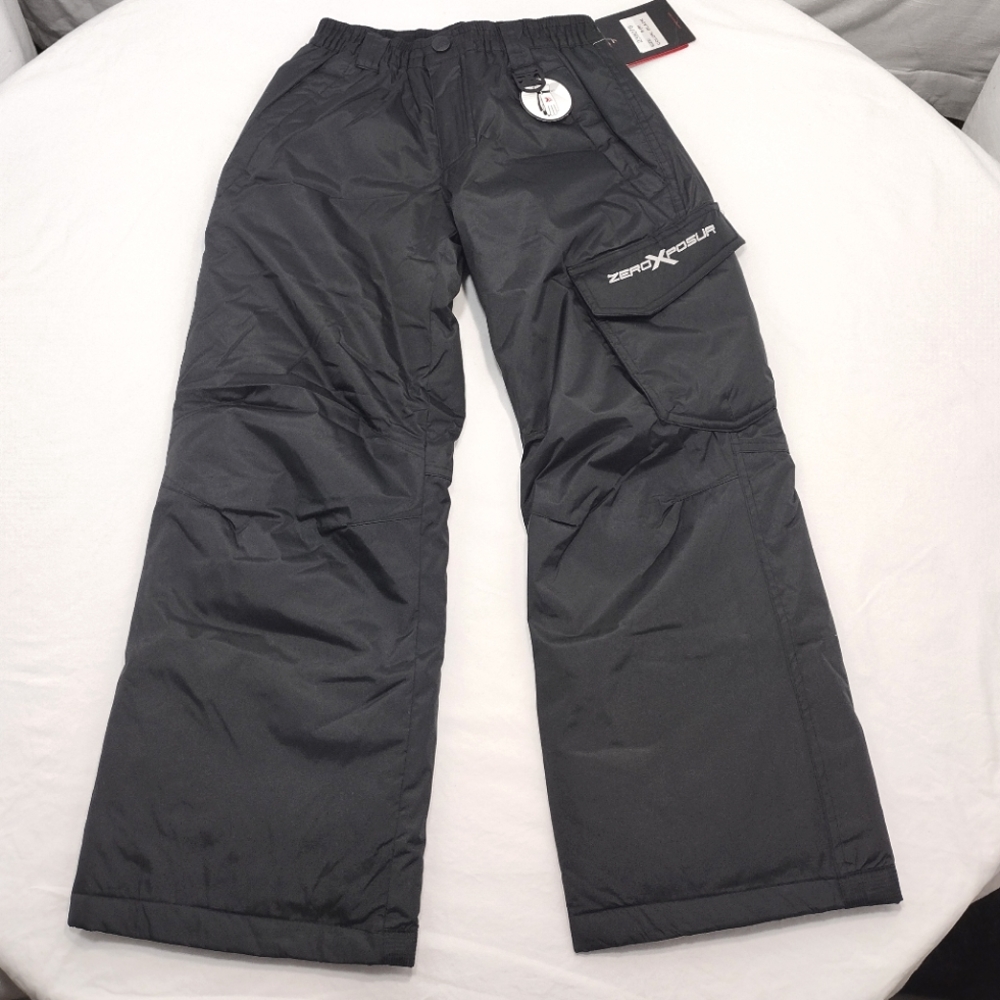 ZeroXposur Kids Black Heavyweight Insulated Performance Ski Pants